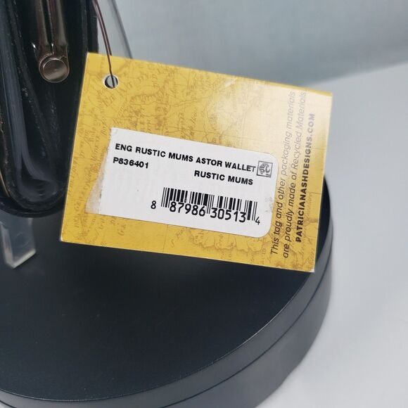 Patricia Nash Astor English Rustic Mums ID Credit Card Kiss Lock Coin Wallet - Picture 6 of 16